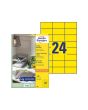 Etikett AVERY Gul 70x37mm 2400/FP