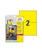 Etikett AVERY 210x148mm gul 40/FP