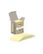 Notes POST-IT 100% recycl 38x51mm gul 6/FP