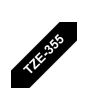 Tape BROTHER TZE355 24mm vit på svart