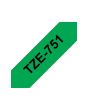 Tape BROTHER TZE751 24mm svart på grön