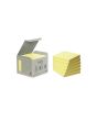 Notes POST-IT 100% recyc 76x76mm gul 6/FP
