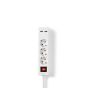 Grenuttag NEDIS jordad 3-väg + 2 USB