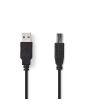 Kabel NEDIS USB 2.0 A-B 5m svart
