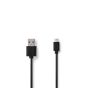 Kabel NEDIS USB-A ha - USB Micro B 1m svart