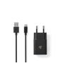 Laddare Vägg NEDIS 2.4 A USB-C 1m svart