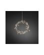 Krans metall 32 varmvit LED 30cm silver