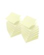 Notes LYRECO prem ZZ 75x75mm gul 12/FP