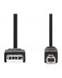 Kabel NEDIS USB 2.0 A-B 5m svart