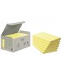 Notes POST-IT 100% recyc 127x76mm gul 6/FP