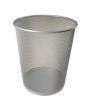 Papperskorg trådmetall 18L silver