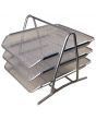 Brevkorg metall 3-facks silver